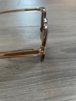 Gafas de sol Wayfarer beige transparentes