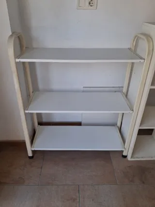 Estantería metálica beige 3 baldas