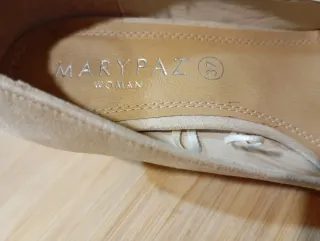 Zapatos de salón MB Tacon Bajo Talla 37 Nude