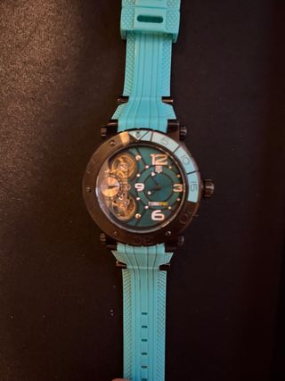 Reloj TechnoSport Negro y Turquesa