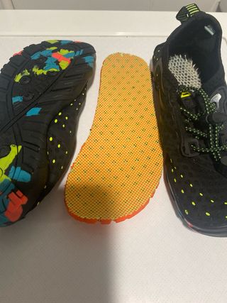 Escarpines Saguaro niño negro/verde talla 30.