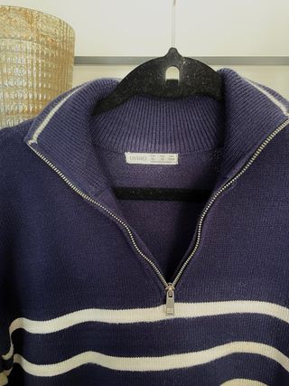 Jersey marinero rayas cuello alto Oysho
