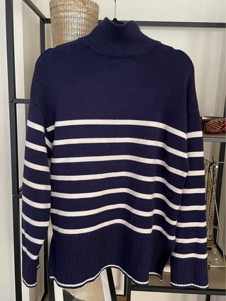 Jersey marinero rayas cuello alto Oysho