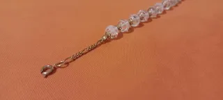 Bracciale vintage Murano vetro bianco oro