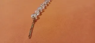 Bracciale vintage Murano vetro bianco oro