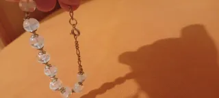 Bracciale vintage Murano vetro bianco oro