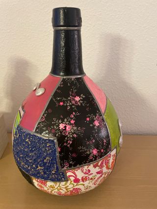 Botijo decorado patchwork