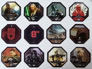 LOTE5 de 12 CROMOS NUEVOS OCTAEDRICOS DE STAR WARS