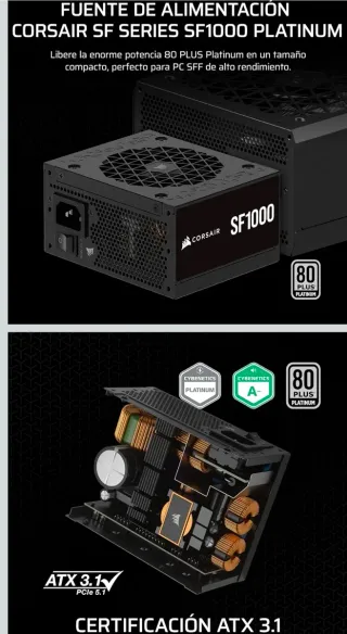 Fuente Alimentación Corsair SF1000 SFX