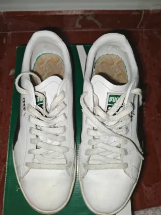 Botines Puma Blancos y Negros