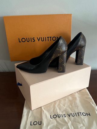 Zapatos Louis Vuitton Monogram Tacón Negro