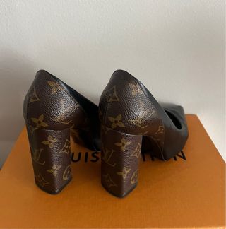 Zapatos Louis Vuitton Monogram Tacón Negro