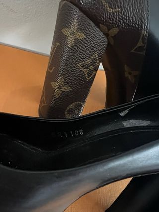 Zapatos Louis Vuitton Monogram Tacón Negro