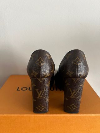 Zapatos Louis Vuitton Monogram Tacón Negro