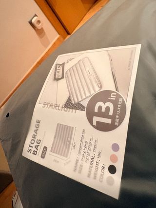 Funda portátil negra 13-14 para MacBook