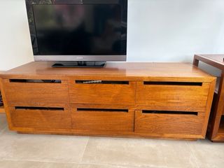 Conjunto mesa y sillas de madera, muebles