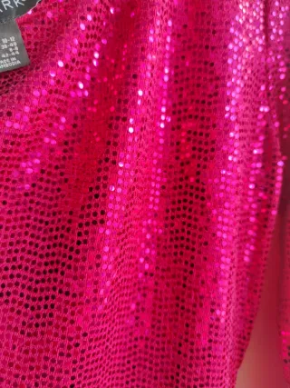 Vestido lentejuelas fucsia Primark Talla S