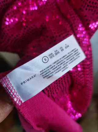 Vestido lentejuelas fucsia Primark Talla S