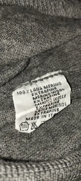 Maglione Boggi Lana Vergine Grigio XXL