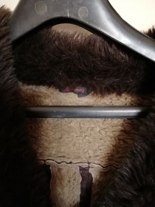 Cappotto effetto montone marrone