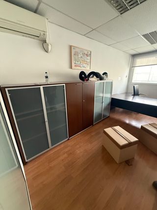 Mesa de oficina modular madera y metal