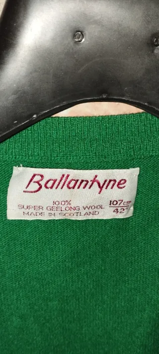 Maglione Ballantyne Super Geelong Lana Verde L