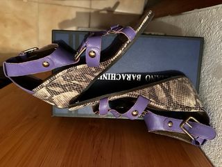 Sandalias moradas mujer talla 39 Luciano Barachini