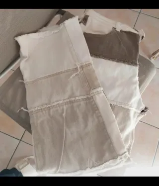 Pantaloni Shein patchwork beige e marroni