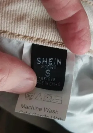 Pantaloni Shein patchwork beige e marroni