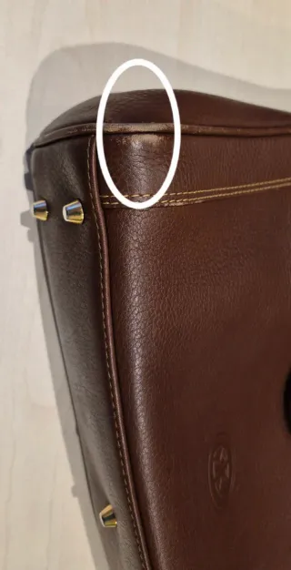 Bolso Piel Marrón Asa Doble