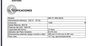 Microondas Teka MW 21 IMS
