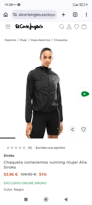 Chaqueta cortavientos running mujer Siroko