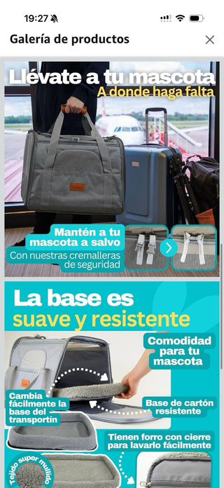 Transportín para mascotas nuevo