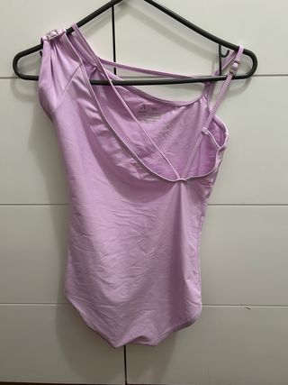 Maillot patinaje Axel hebillas lavanda