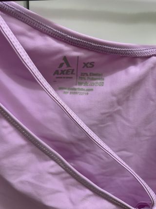 Maillot patinaje Axel hebillas lavanda