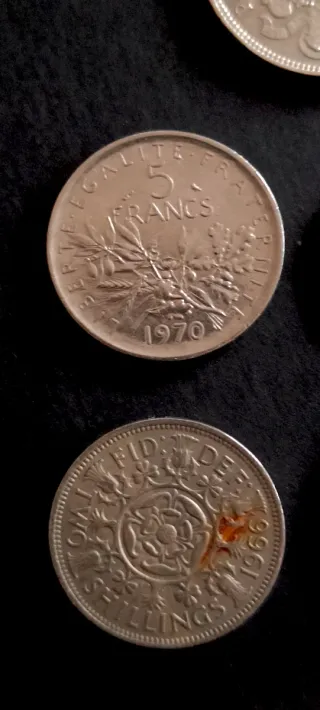 Lote de 5 monedas antiguas