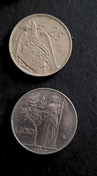 Lote de 5 monedas antiguas