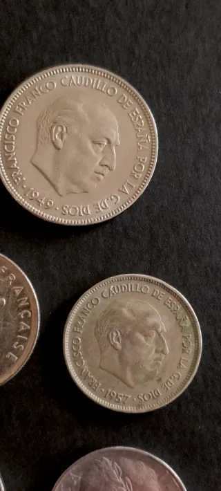 Lote de 5 monedas antiguas