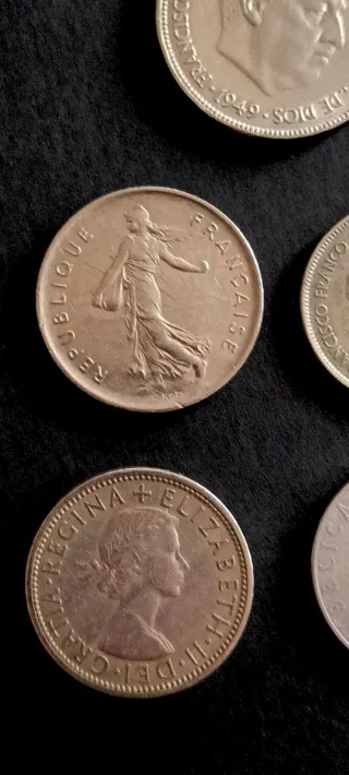 Lote de 5 monedas antiguas