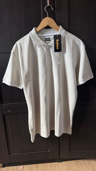 Camiseta Polo Zuhan Beige Manga Corta Talla XL
