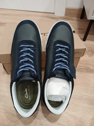 Zapatillas Clarks Cuero Azul Marino Talla 44