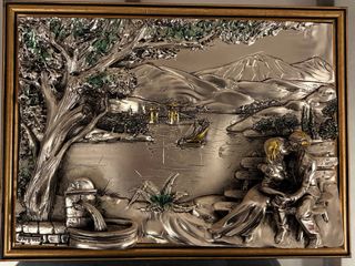 Dos Cuadros Italianos Plata de ley Arg.925