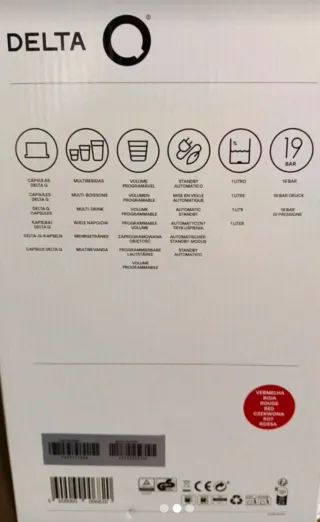 Cafetera Delta Q Roja sin usar