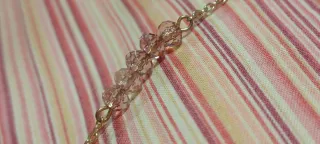 Braccialetto con pietre color rosato