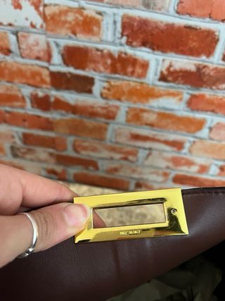 Borsa pelle nera vintage modello baguette