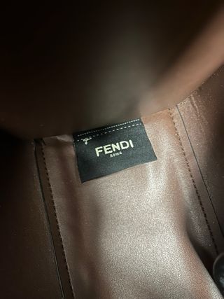 Borsa pelle nera vintage modello baguette