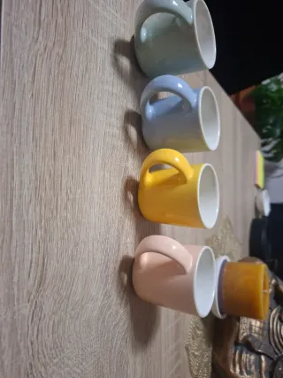 Juego de 4 tazas de café de cerámica