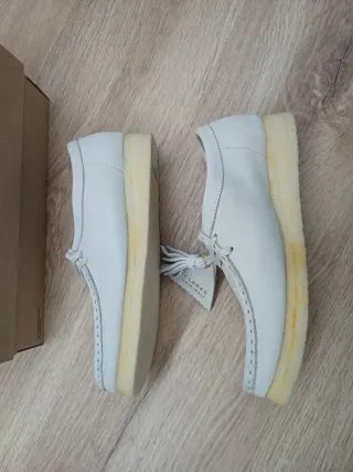 Mocasines Clarks Beige/Blanco Talla 37