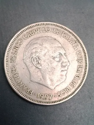 25 Pesetas 1957 Estrella 75 Estado Español