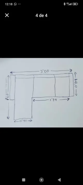 Sofá chaiselongue morado